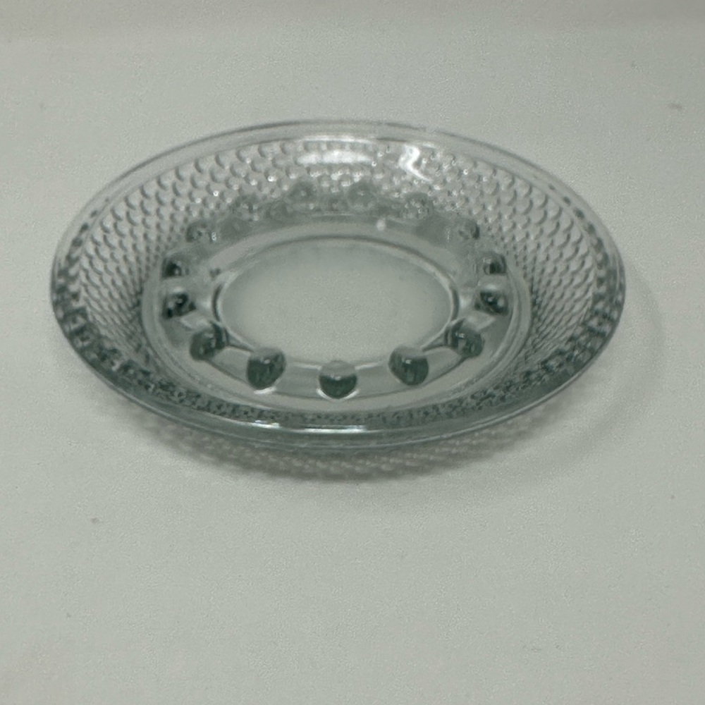 Vintage Anchor Hocking Clear Glass Bubble Design Round 5” Ashtray B2